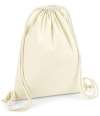W260 Westford Mill Organic Premium Cotton Gymsac Natural colour image